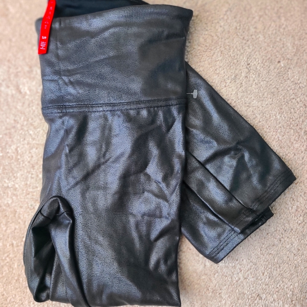 SPANX FAUX LEATHER LEGGINGS